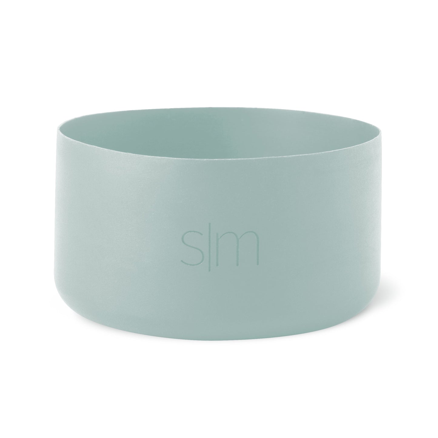 Soft sage green cylindrical boot vessel with muted celadon tone and subtle tonal variations throughout