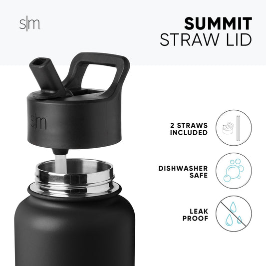 Matte black insulated tumbler with stainless steel silver base band and metal components